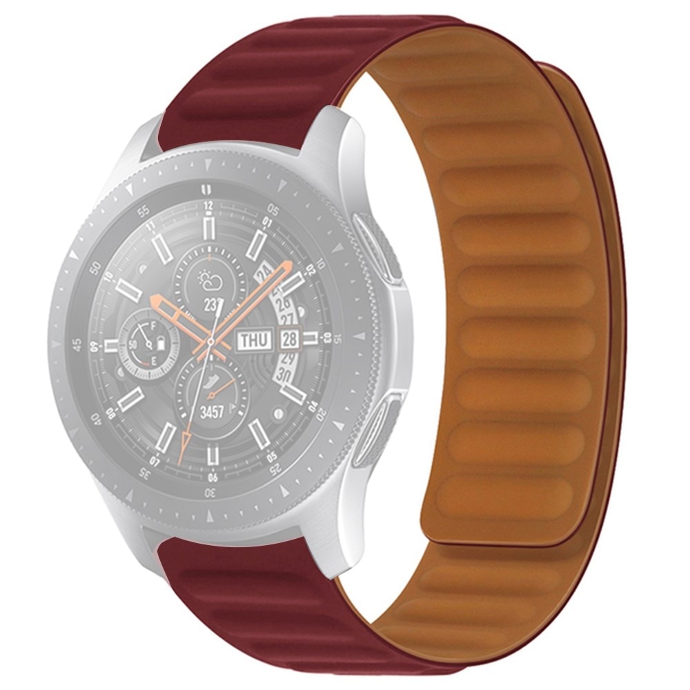 Universal 20mm Magnetic Silicone Band Burgundy