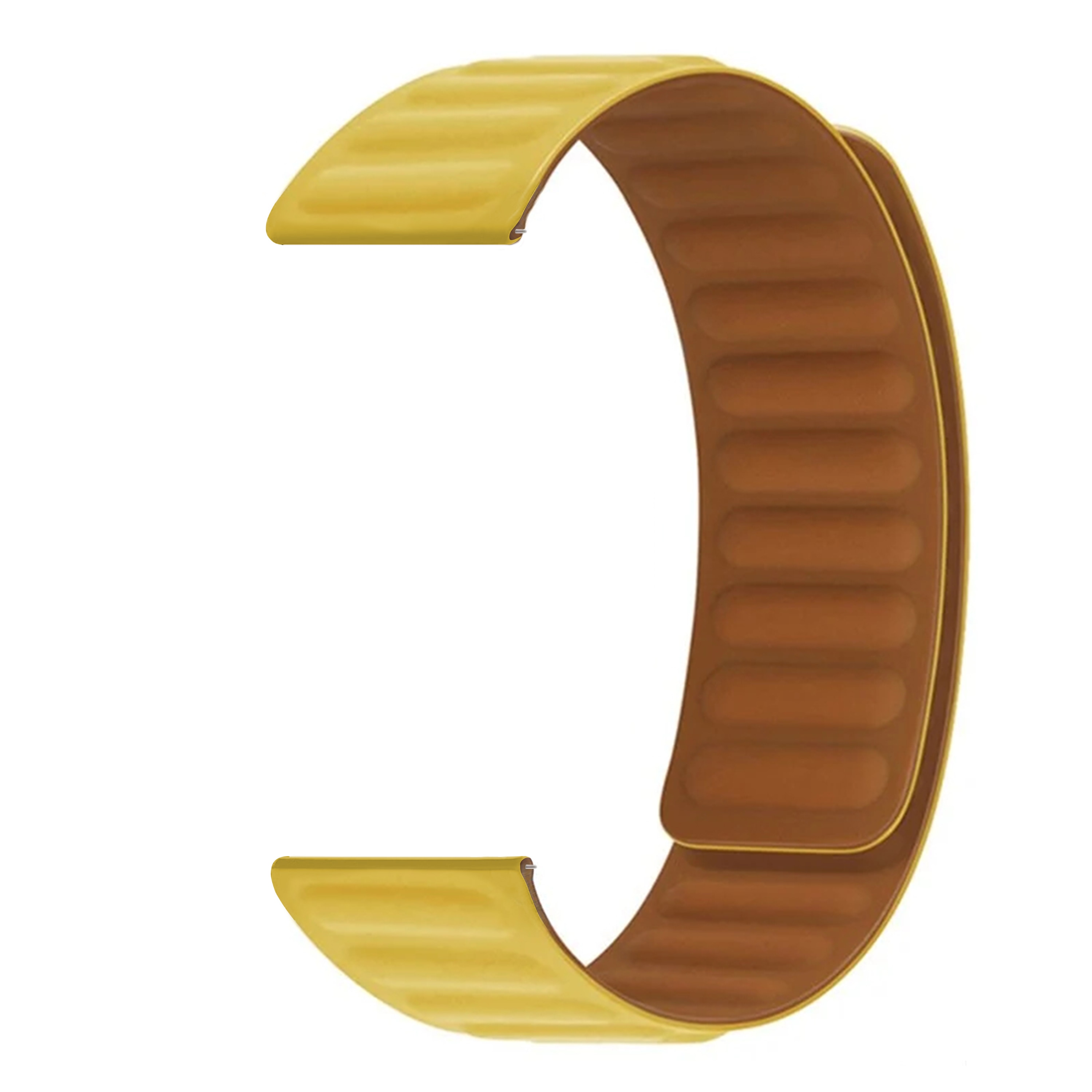 Universal 22mm Magnetic Silicone Band Yellow