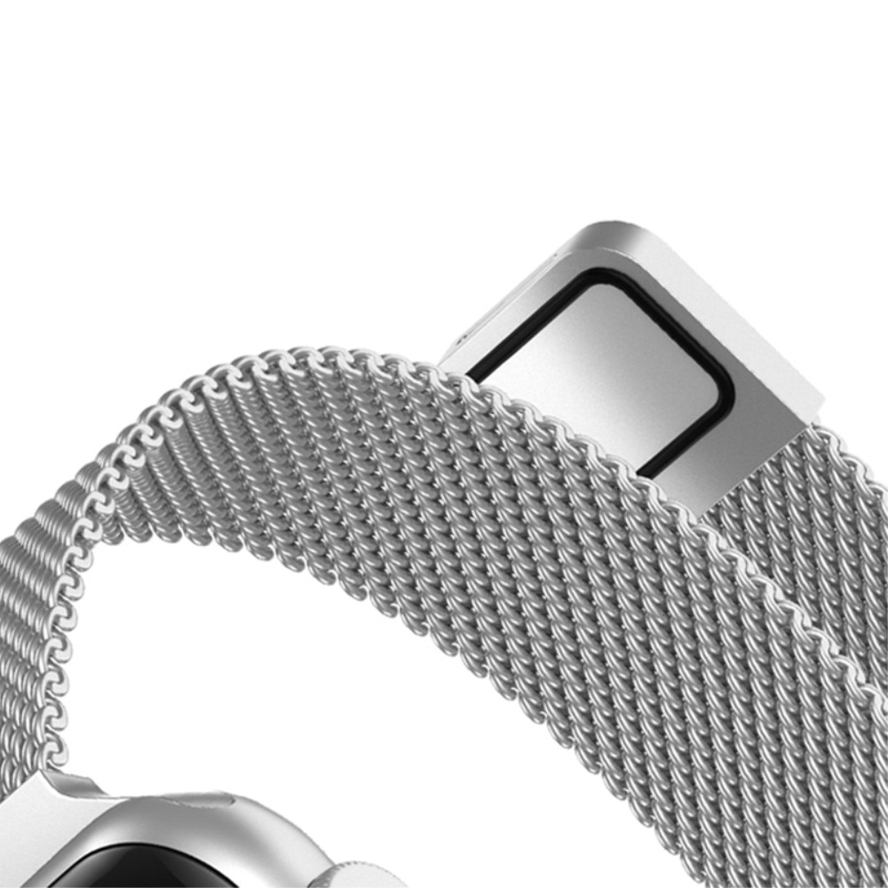 Apple Watch 45mm Series 7 Slim Milanese Loop Band Silver