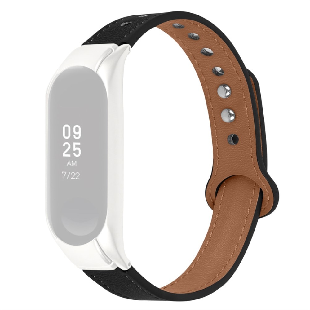 Xiaomi Mi Band 5/6 Classic Leather Strap Black