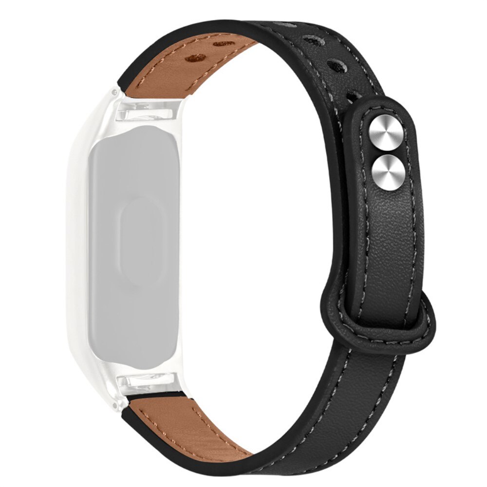 Xiaomi Mi Band 5/6 Classic Leather Strap Black