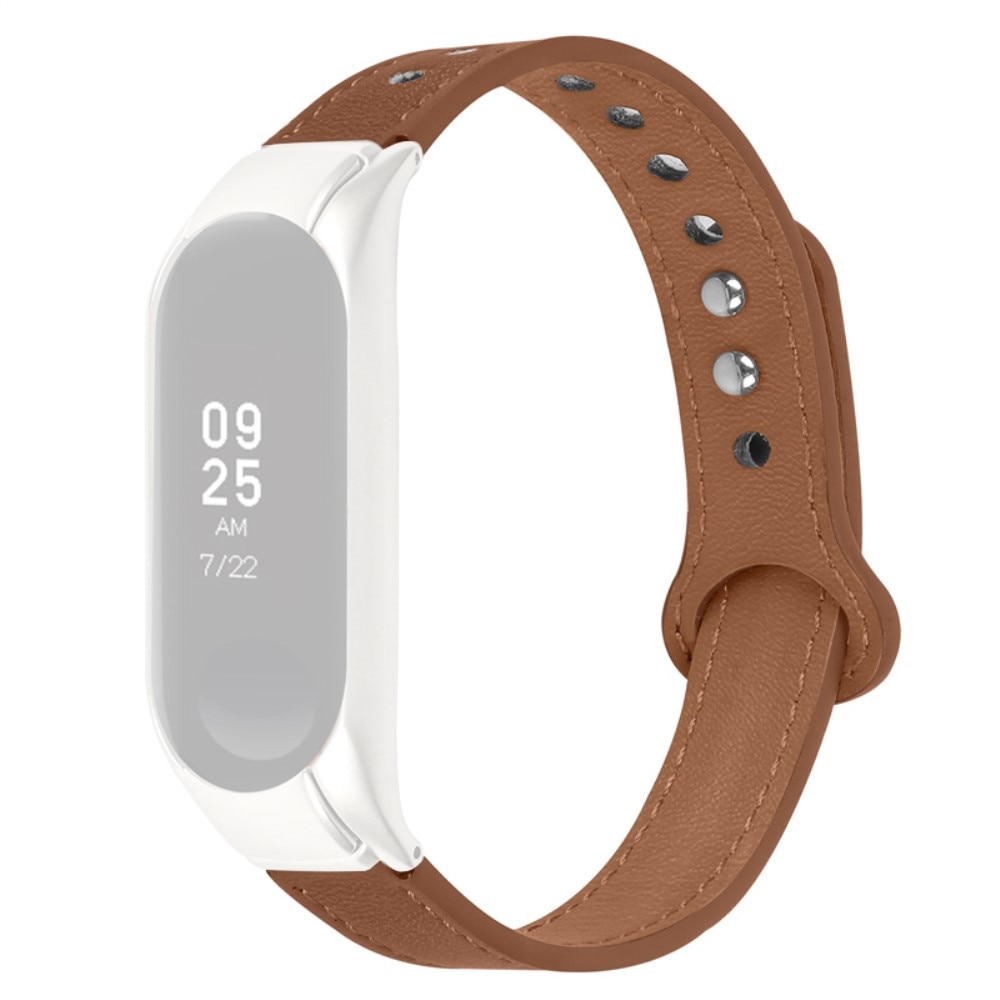 Xiaomi Mi Band 5/6 Classic Leather Strap Brown