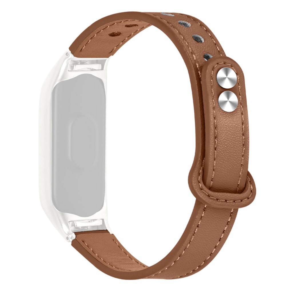 Xiaomi Mi Band 5/6 Classic Leather Strap Brown