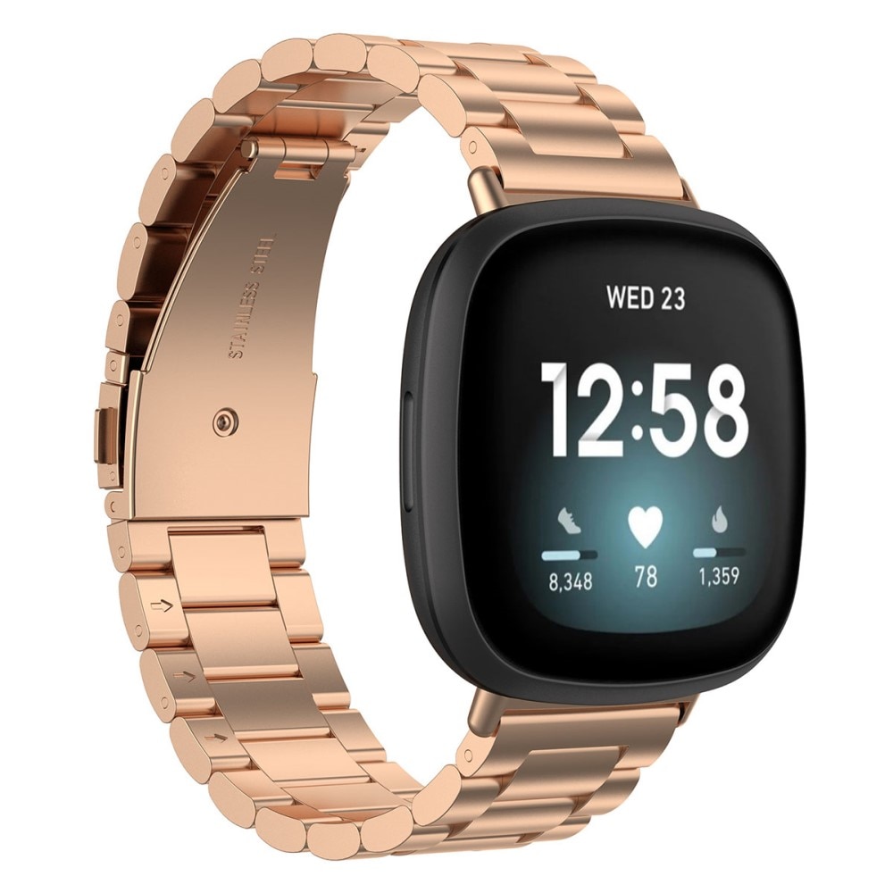 Fitbit Versa 4 Metal Band Rose Gold