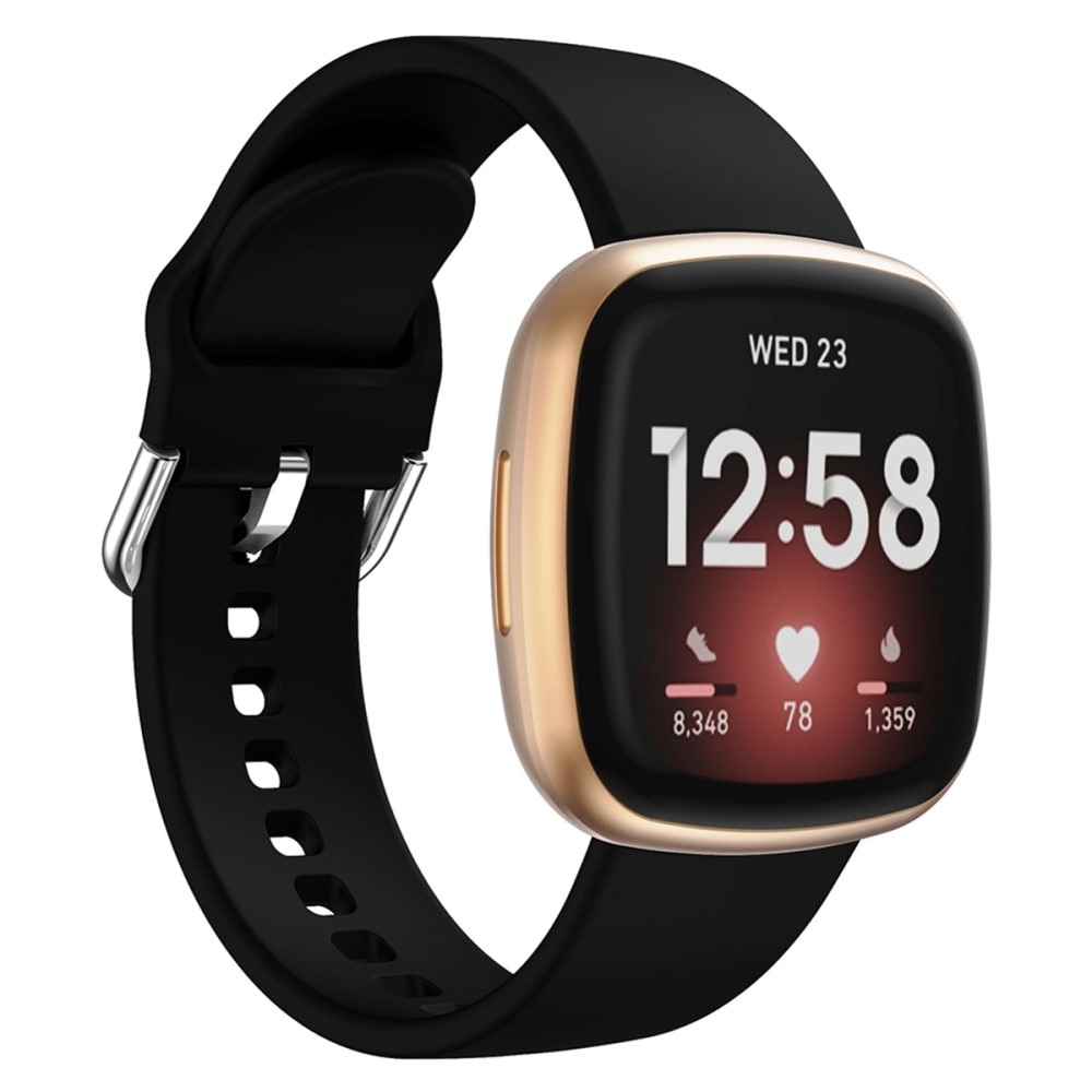 Fitbit Versa 4 Silicone Band Black