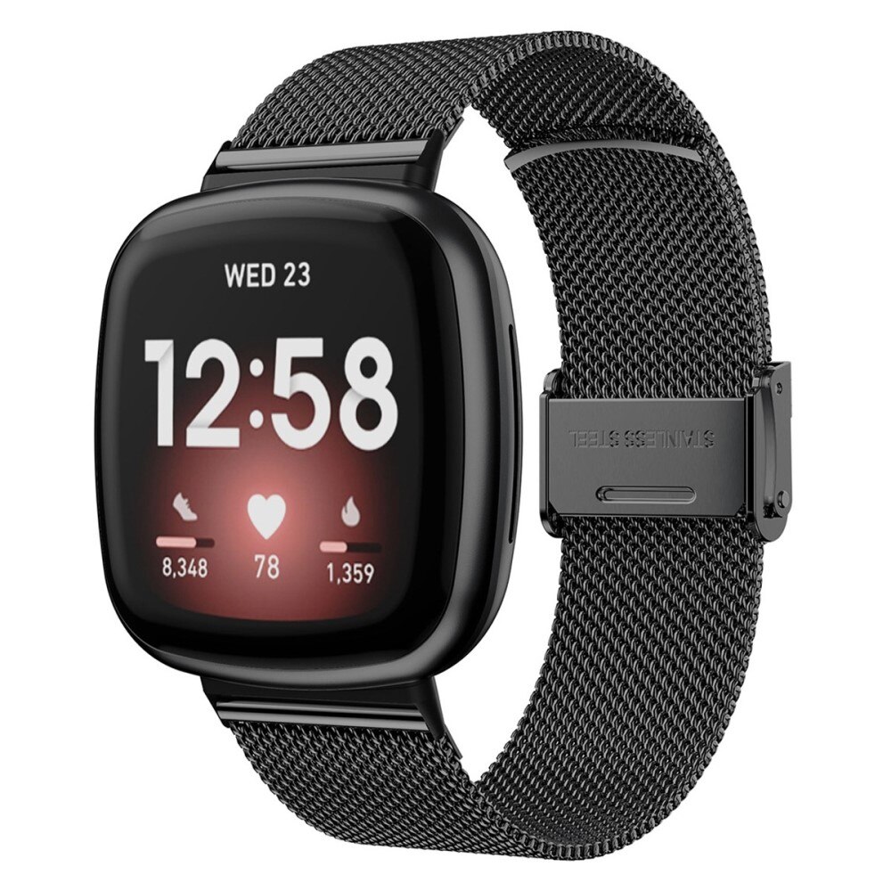 Fitbit Versa 3/Sense Mesh Bracelet Black