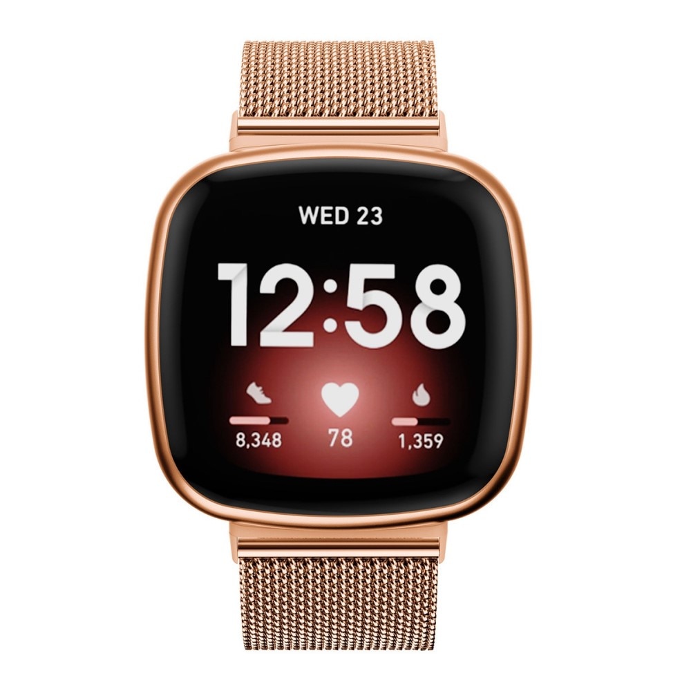 Fitbit Versa 3/Sense Mesh Bracelet Rose Gold