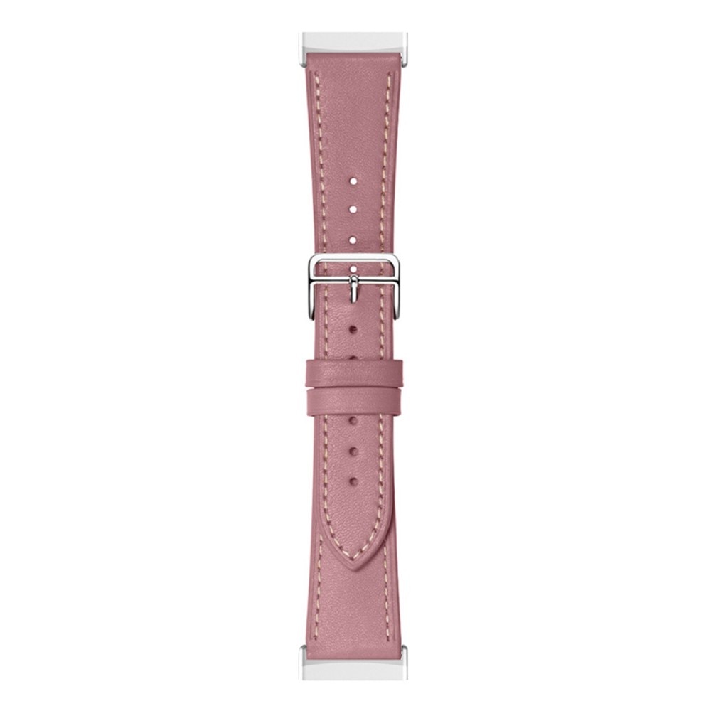 Fitbit Versa 4 Leather Strap Pink