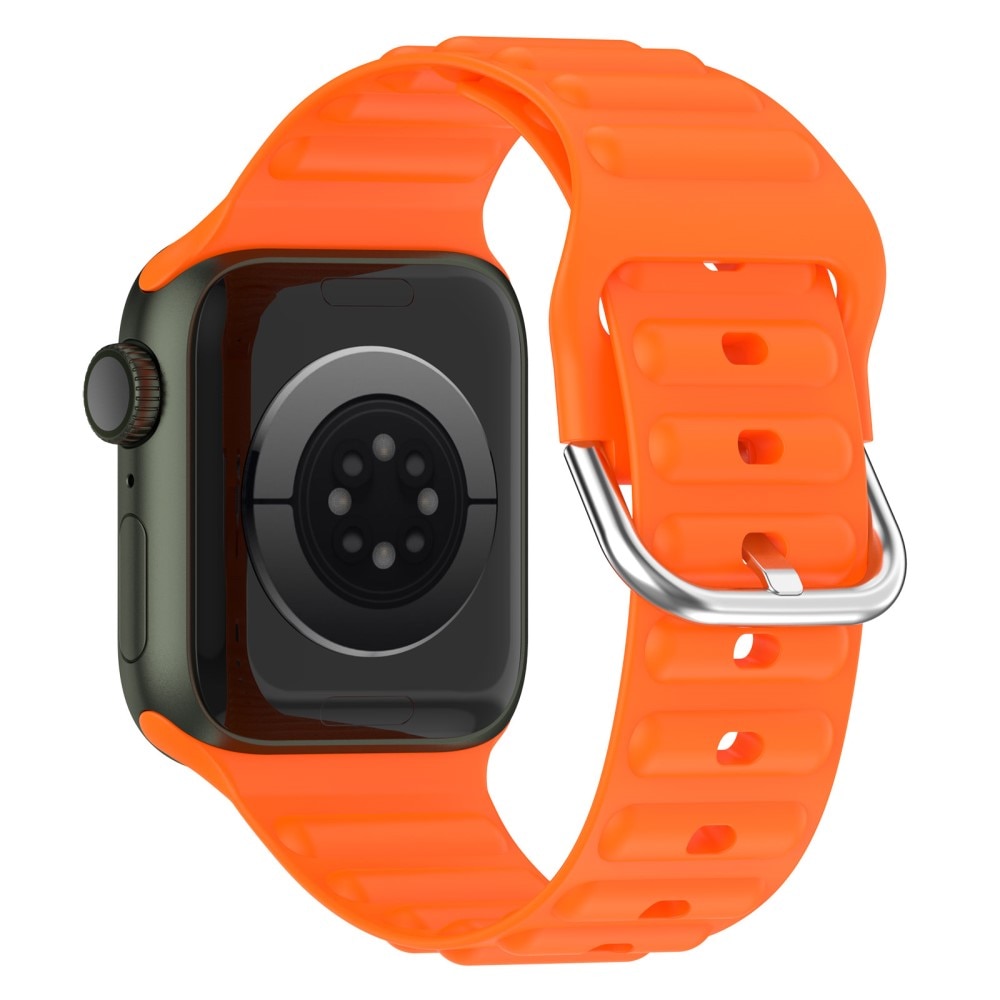 Apple Watch 45mm Series 8 Resistant Silicone Band Orange