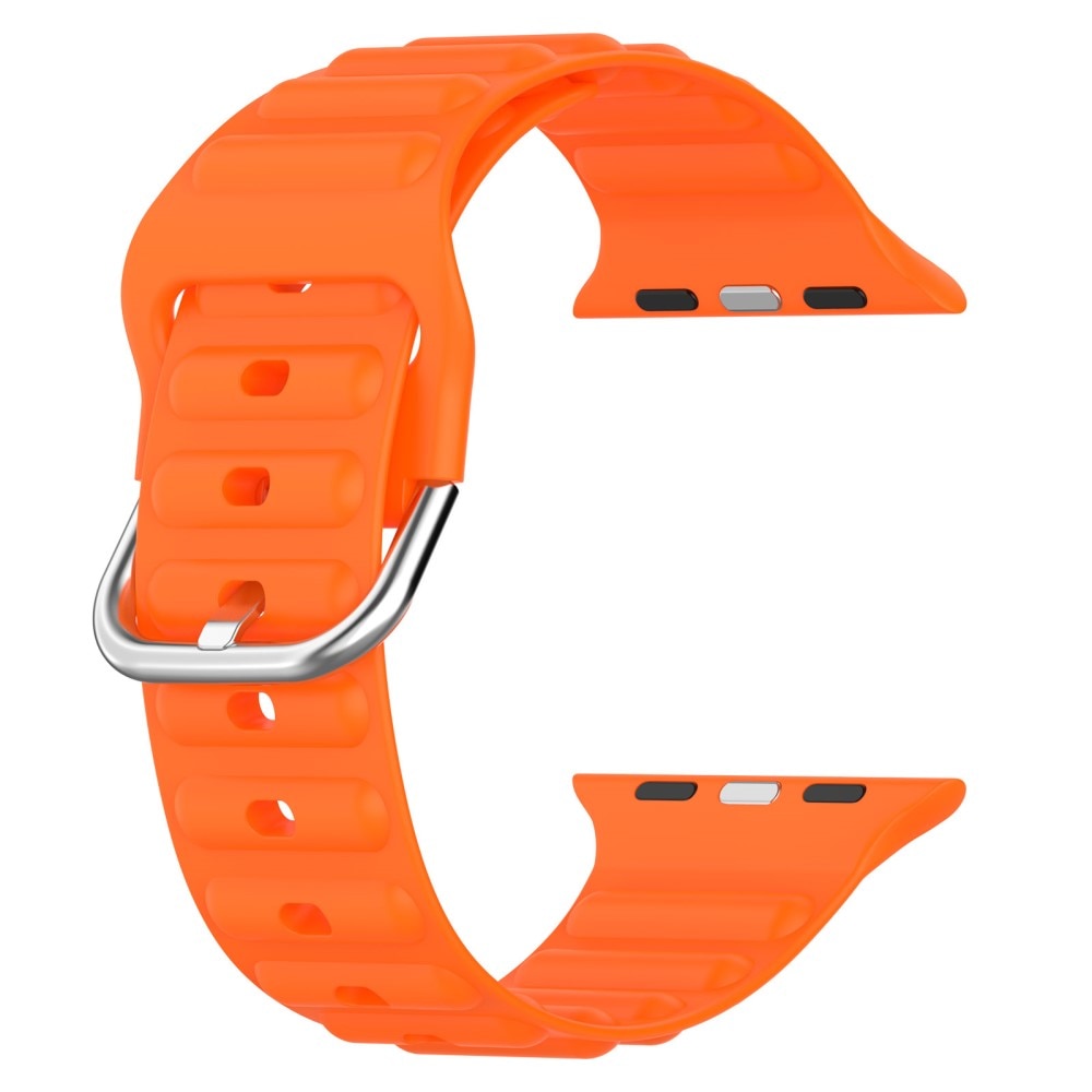 Apple Watch 45mm Series 8 Resistant Silicone Band Orange