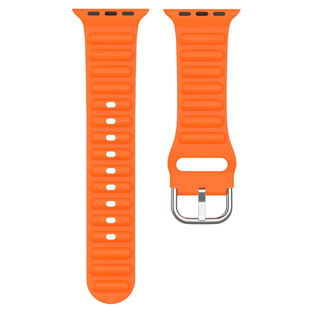 Apple Watch 45mm Series 8 Resistant Silicone Band Orange