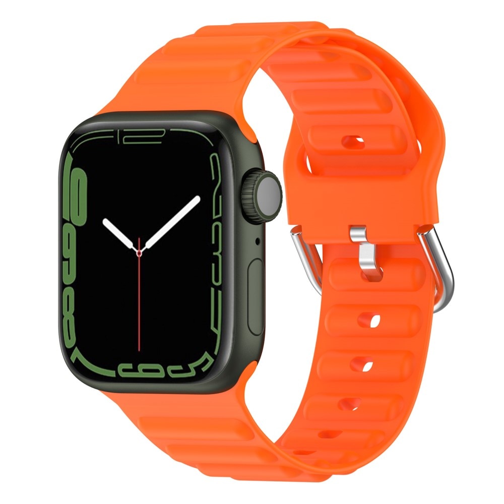 Apple Watch 45mm Series 8 Resistant Silicone Band Orange