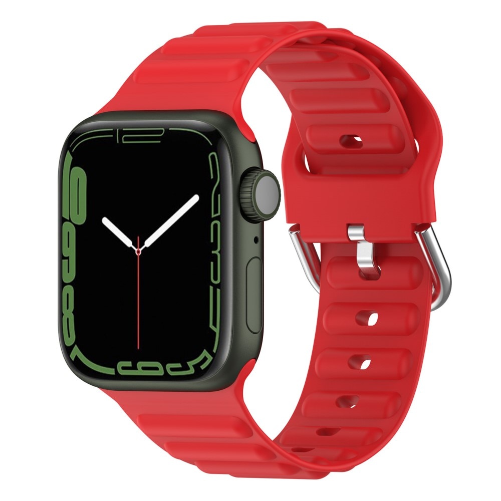 Apple Watch 45mm Series 7 Resistant Silicone Band Red