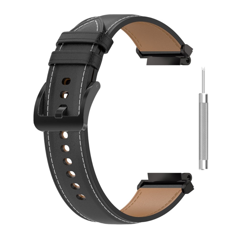 Amazfit T-Rex 2 Leather Strap Black