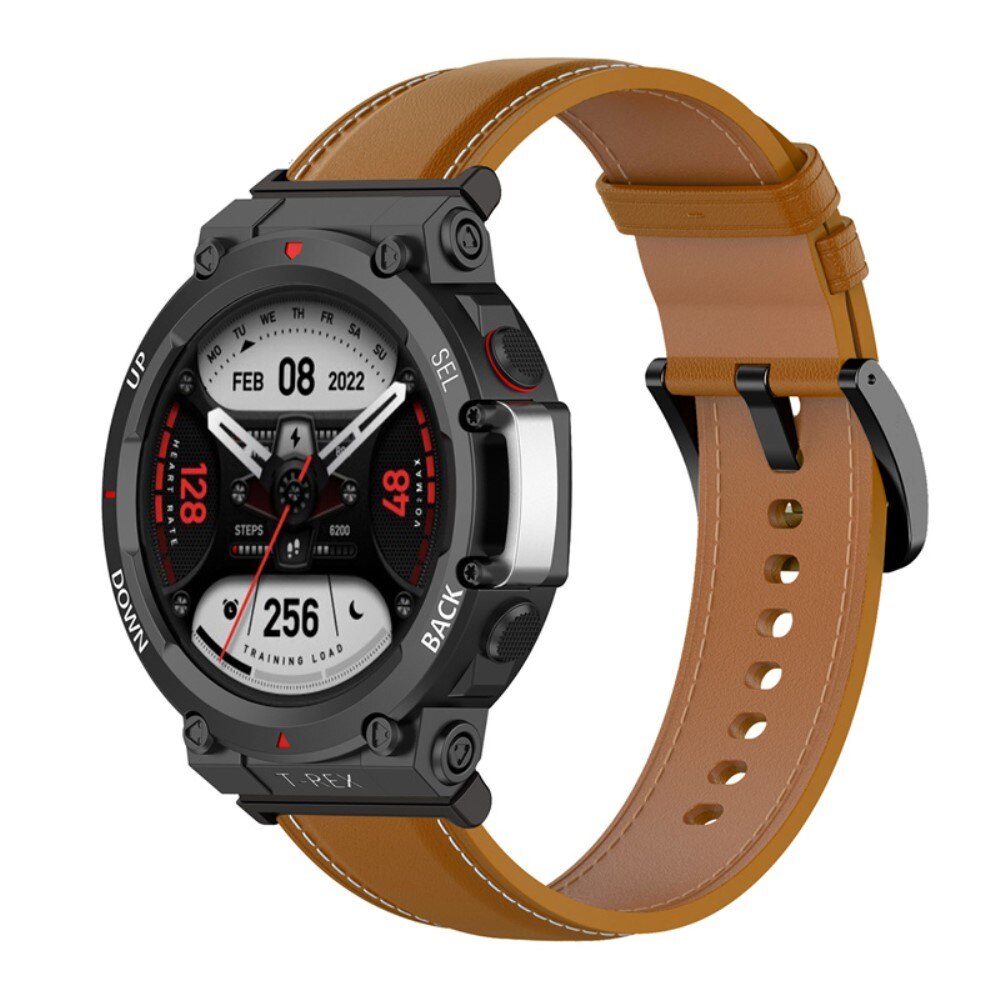 Amazfit T-Rex 2 Leather Strap Brown