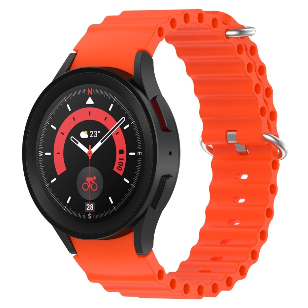 Samsung Galaxy Watch 4 Classic 42mm Full Fit Resistant Silicone Band Orange