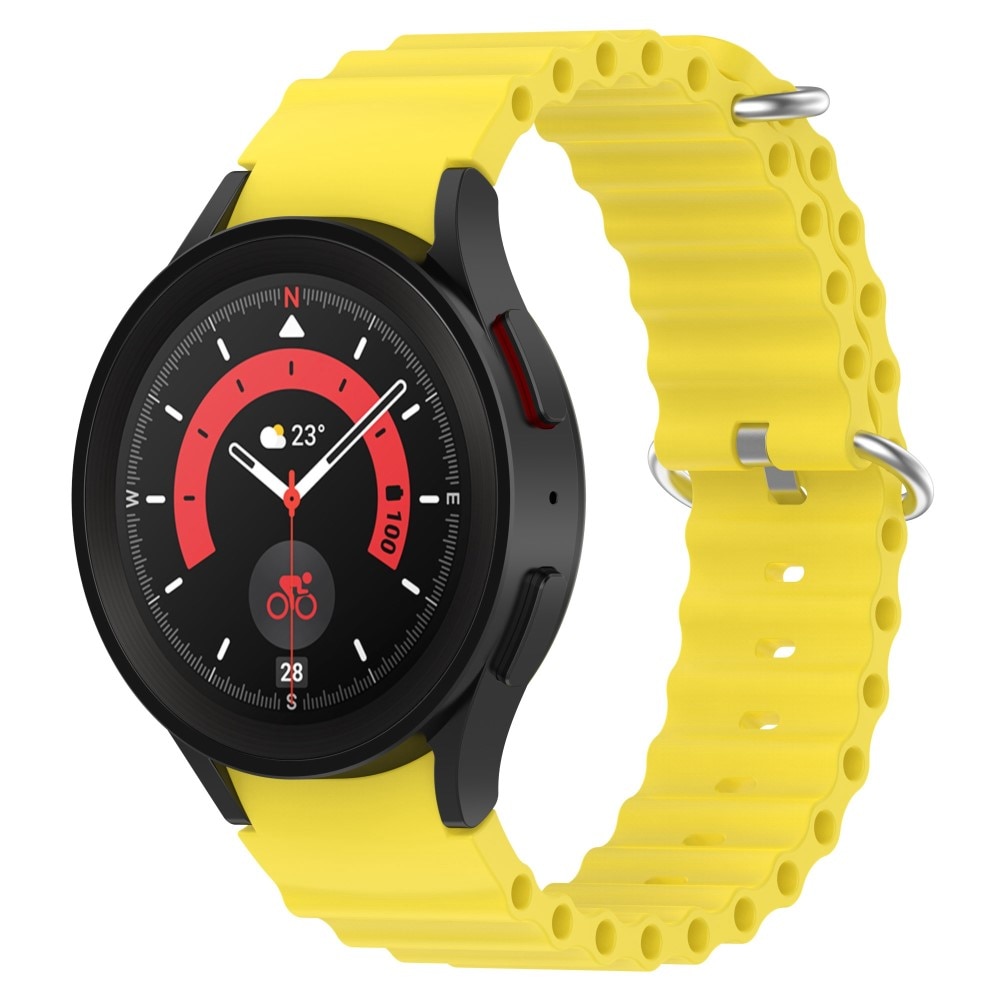 Samsung Galaxy Watch 5 Pro 45mm Full Fit Resistant Silicone Band yellow