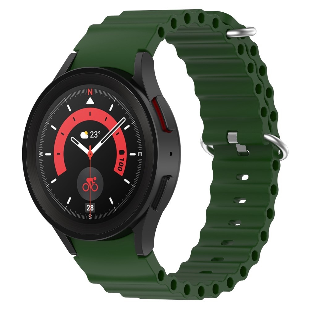 Samsung Galaxy Watch 5 40mm Full Fit Resistant Silicone Band dark green