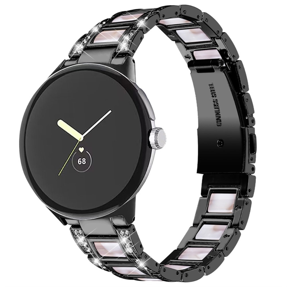 Diamond Bracelet Google Pixel Watch Black Pearl