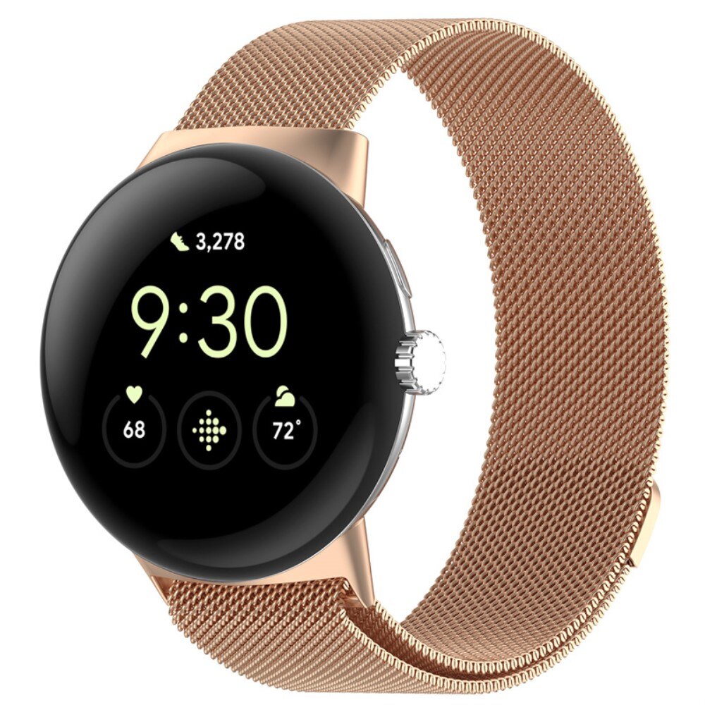 Google Pixel Watch 2 Milanese Loop Band Rose Gold