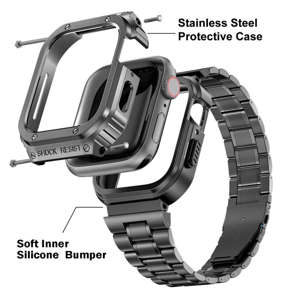 Bracelet Full Metal Apple Watch Ultra 2 49mm, gris foncé