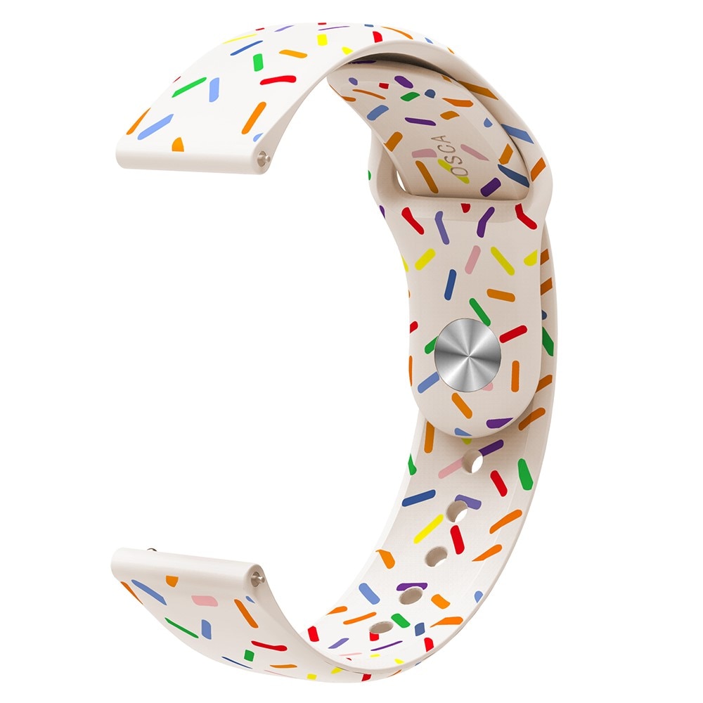 Universal 22mm Silicone Band White Sprinkles