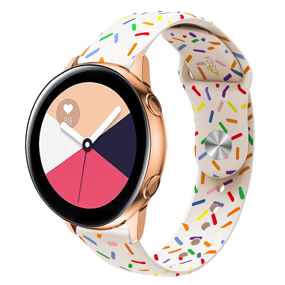 Samsung Galaxy Watch 4 40mm Silicone Band White Sprinkles