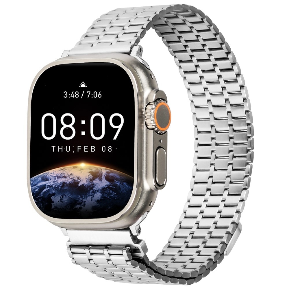 Apple Watch 45mm Series 9 Business Magnetic Band Silver