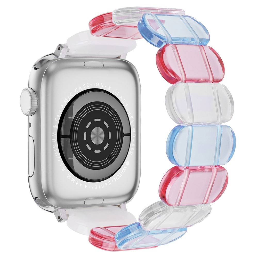 Apple Watch 45mm Series 7 Elastic Resin Band Blue/Pink