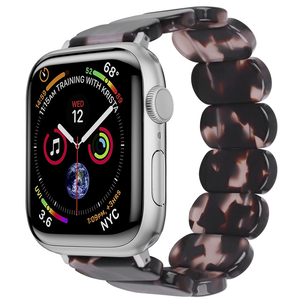 Apple Watch 45mm Series 9 Elastic Resin Band Black/Grey