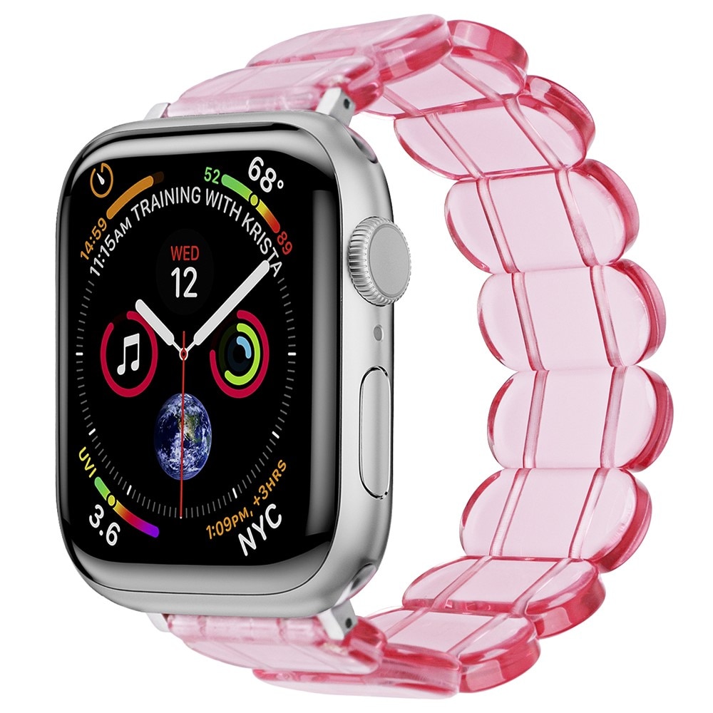 Apple Watch 44mm Elastic Resin Band Pink