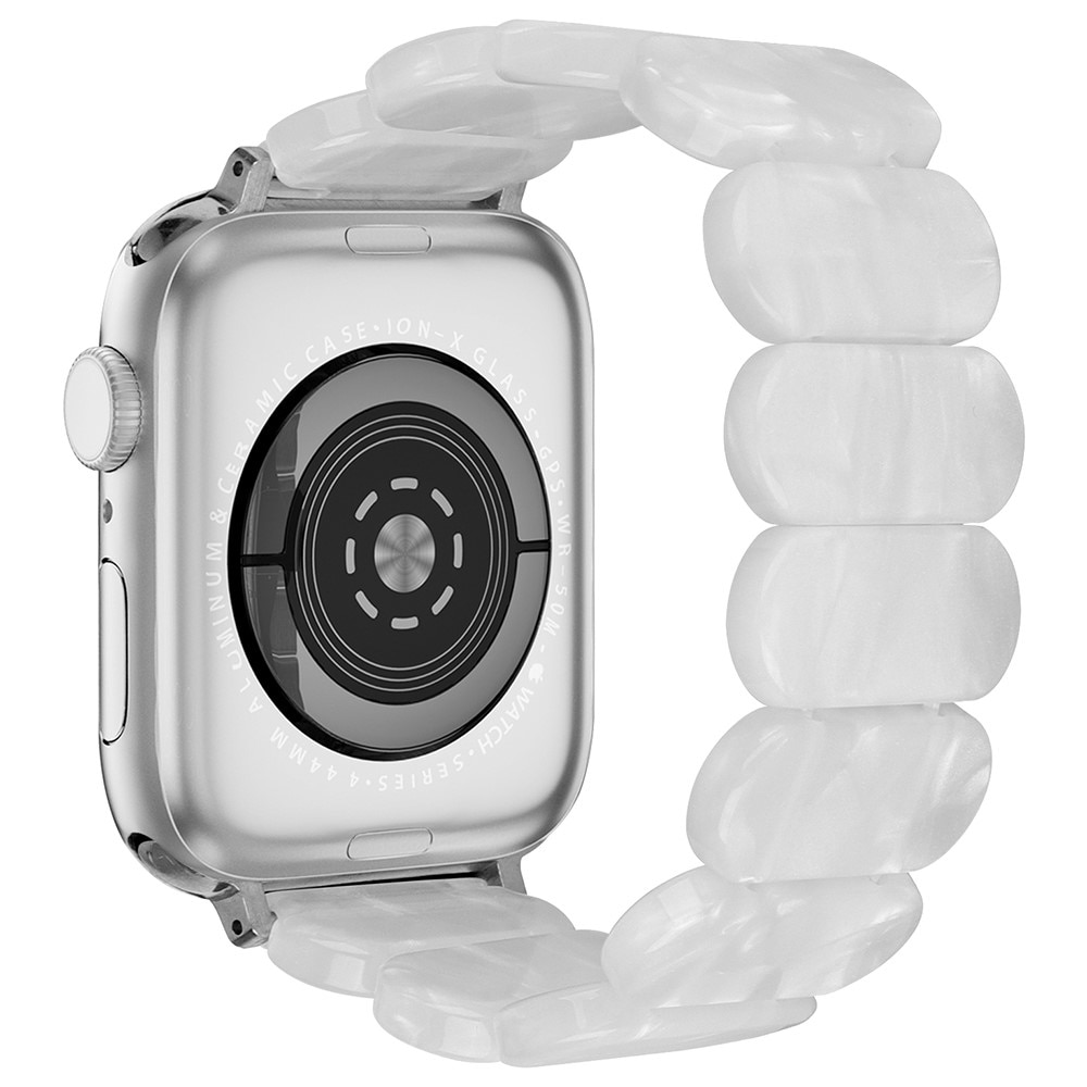 Apple Watch 45mm Series 8 Elastic Resin Band Pearl White