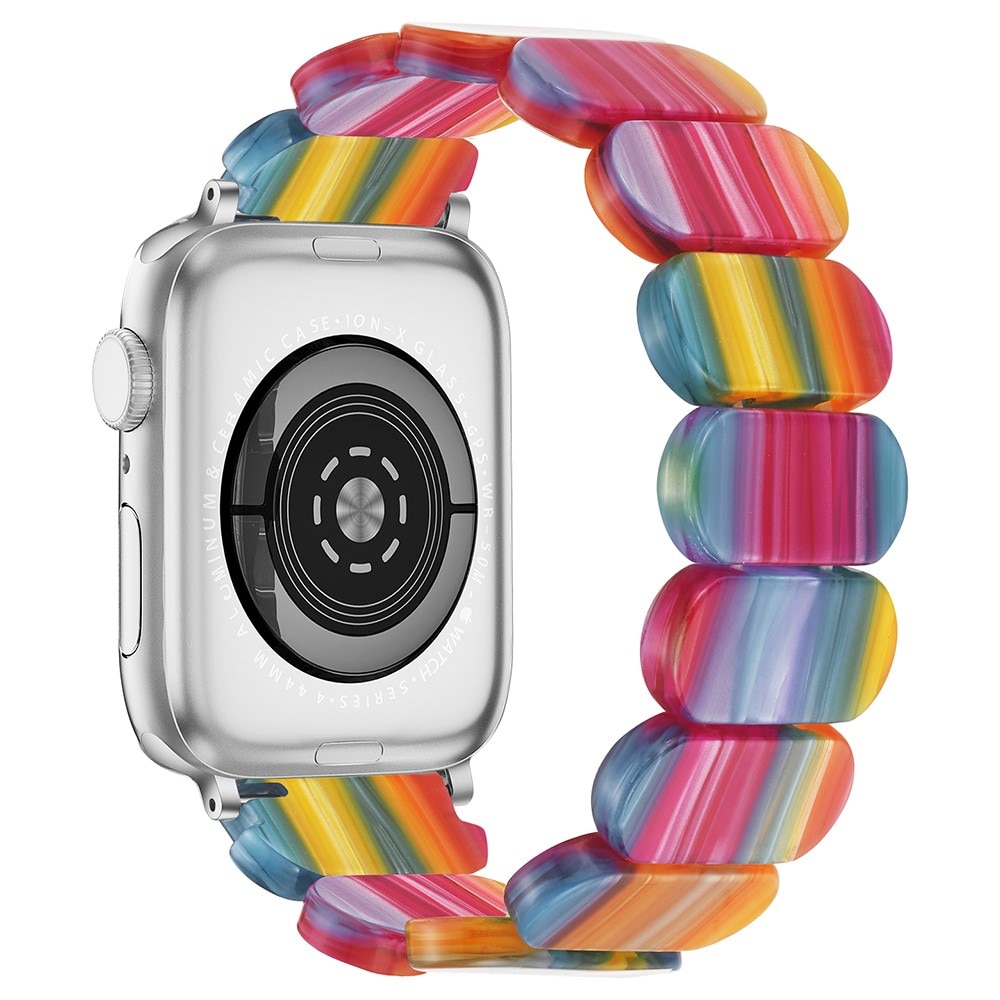 Apple Watch SE 44mm Elastic Resin Band Rainbow