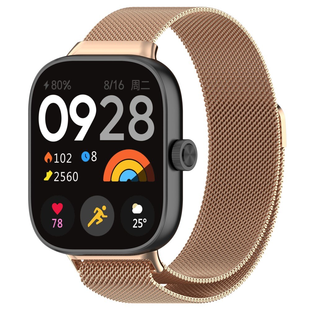 Xiaomi Redmi Watch 4 Milanese Loop Band Rose Gold