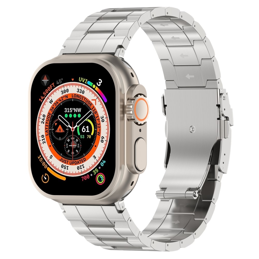 Apple Watch 41mm Series 7 Elevate Titanium Band Silver