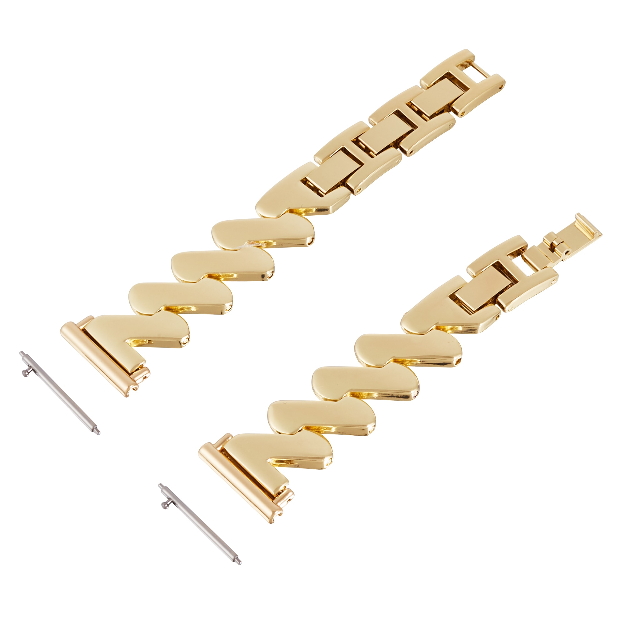 Universal 18mm Wavy Metal Bracelet Gold