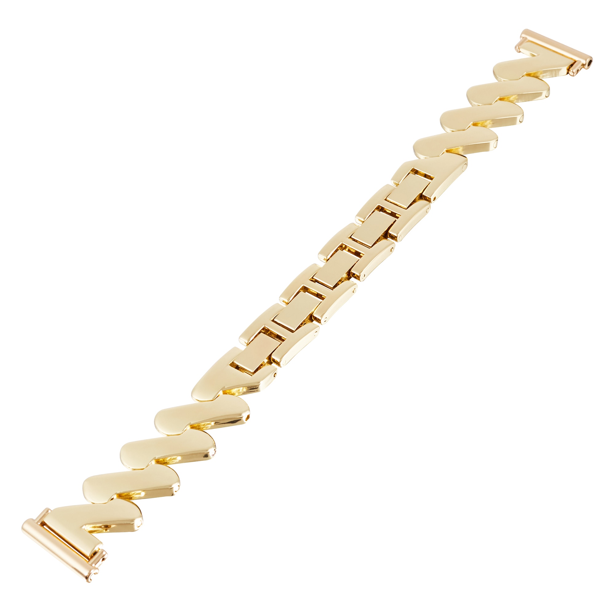 Universal 20mm Wavy Metal Bracelet Gold