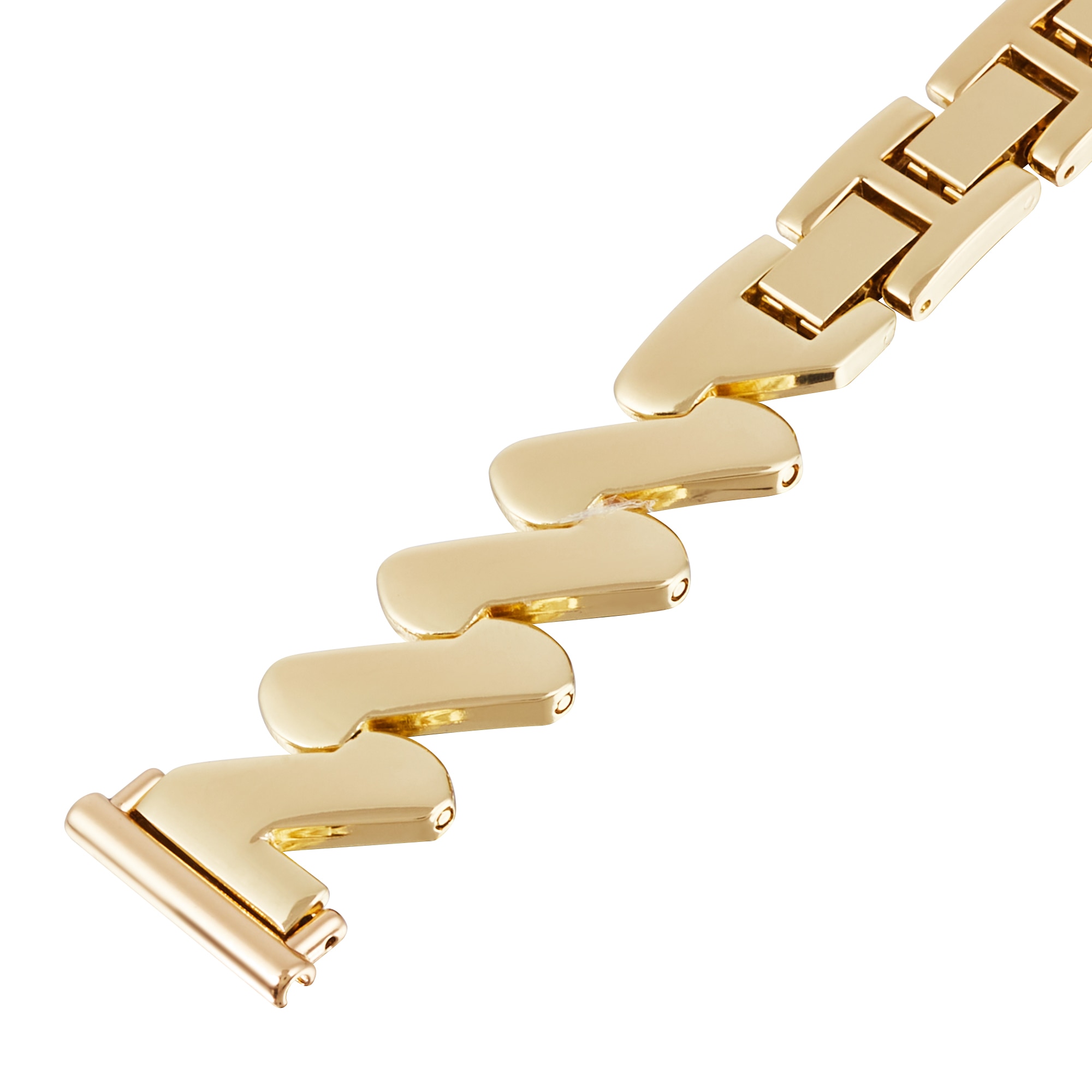 Universal 20mm Wavy Metal Bracelet Gold