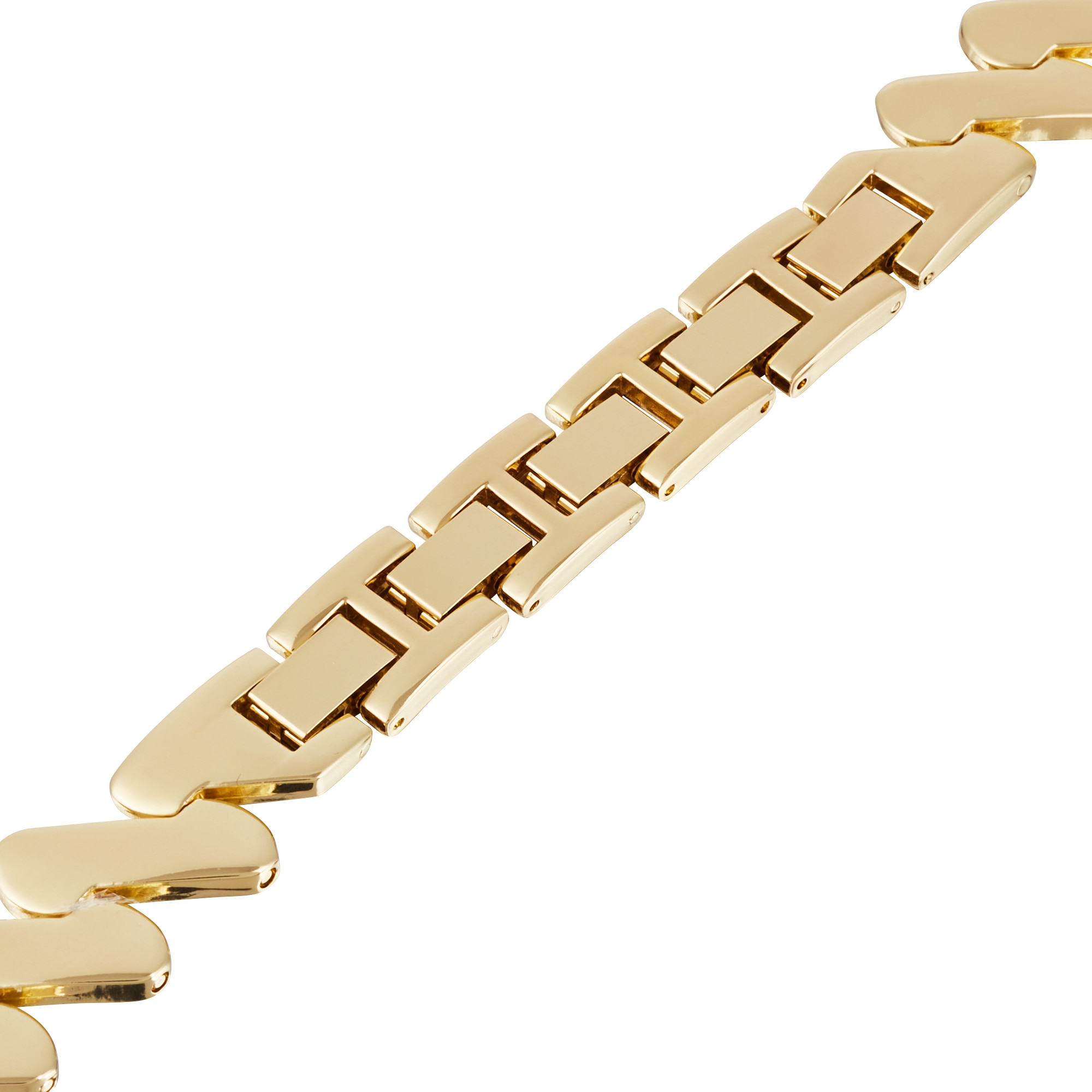 Universal 18mm Wavy Metal Bracelet Gold