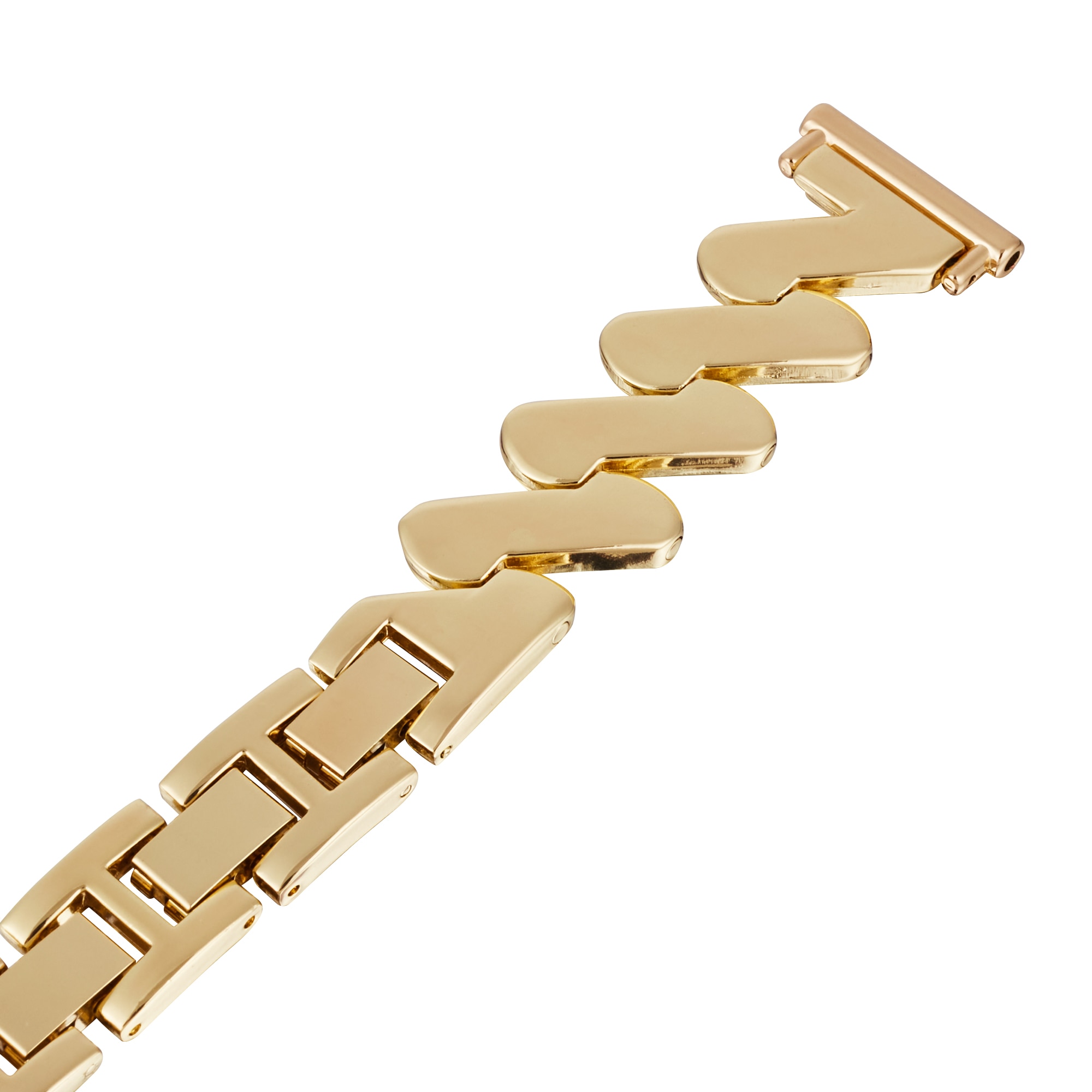 Universal 20mm Wavy Metal Bracelet Gold