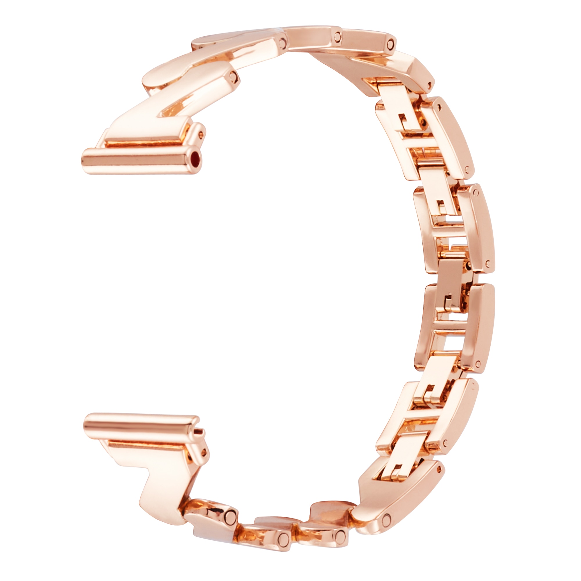 Universal 20mm Wavy Metal Bracelet Rose Gold