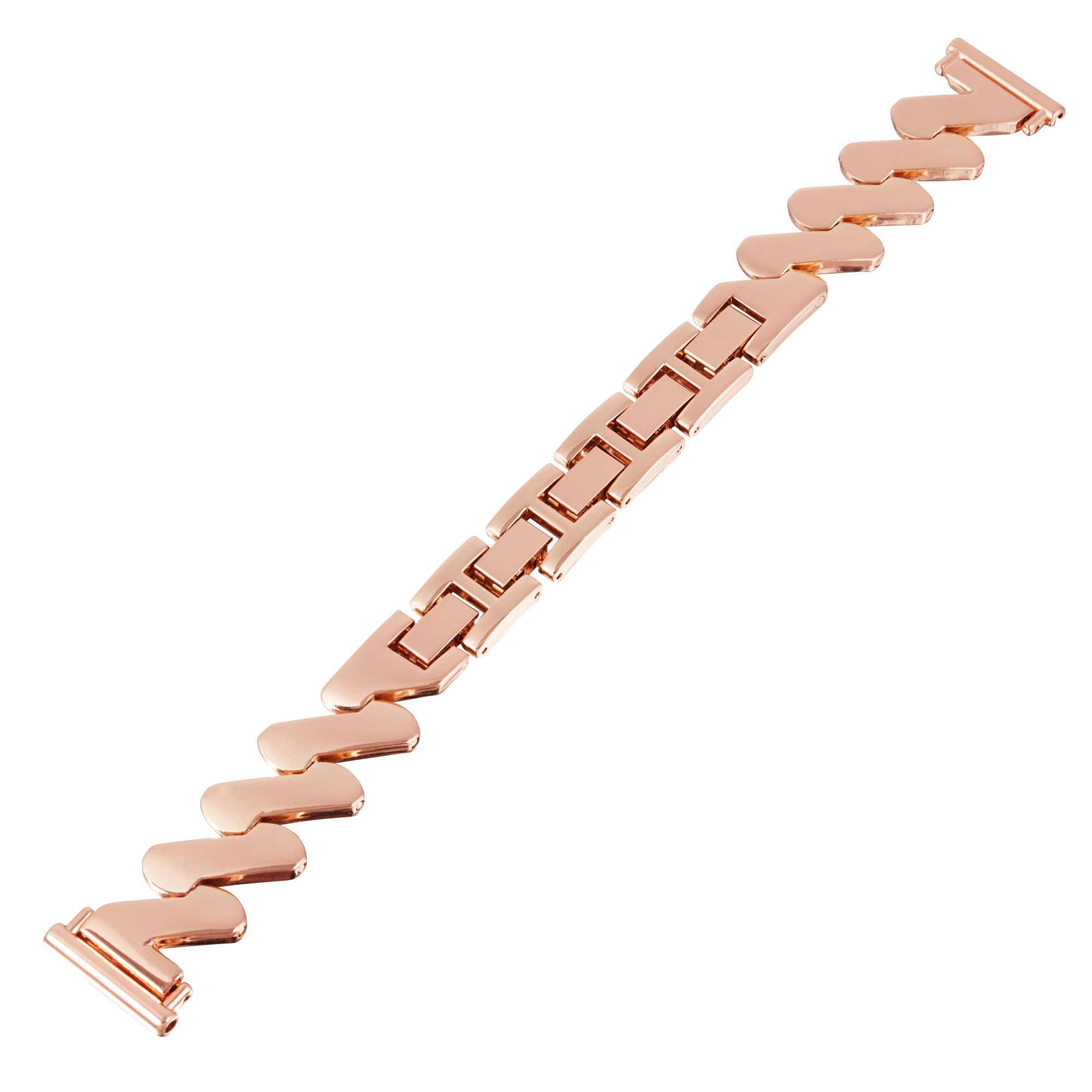 Universal 20mm Wavy Metal Bracelet Rose Gold