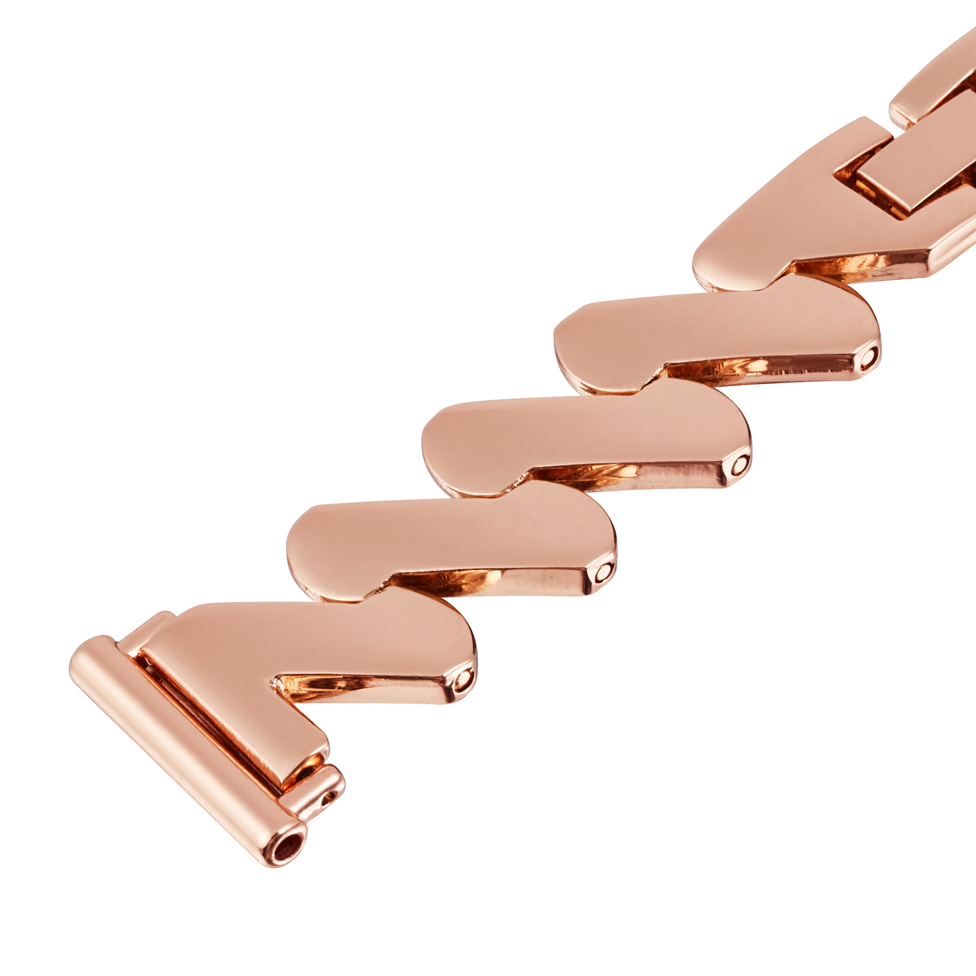 Universal 20mm Wavy Metal Bracelet Rose Gold