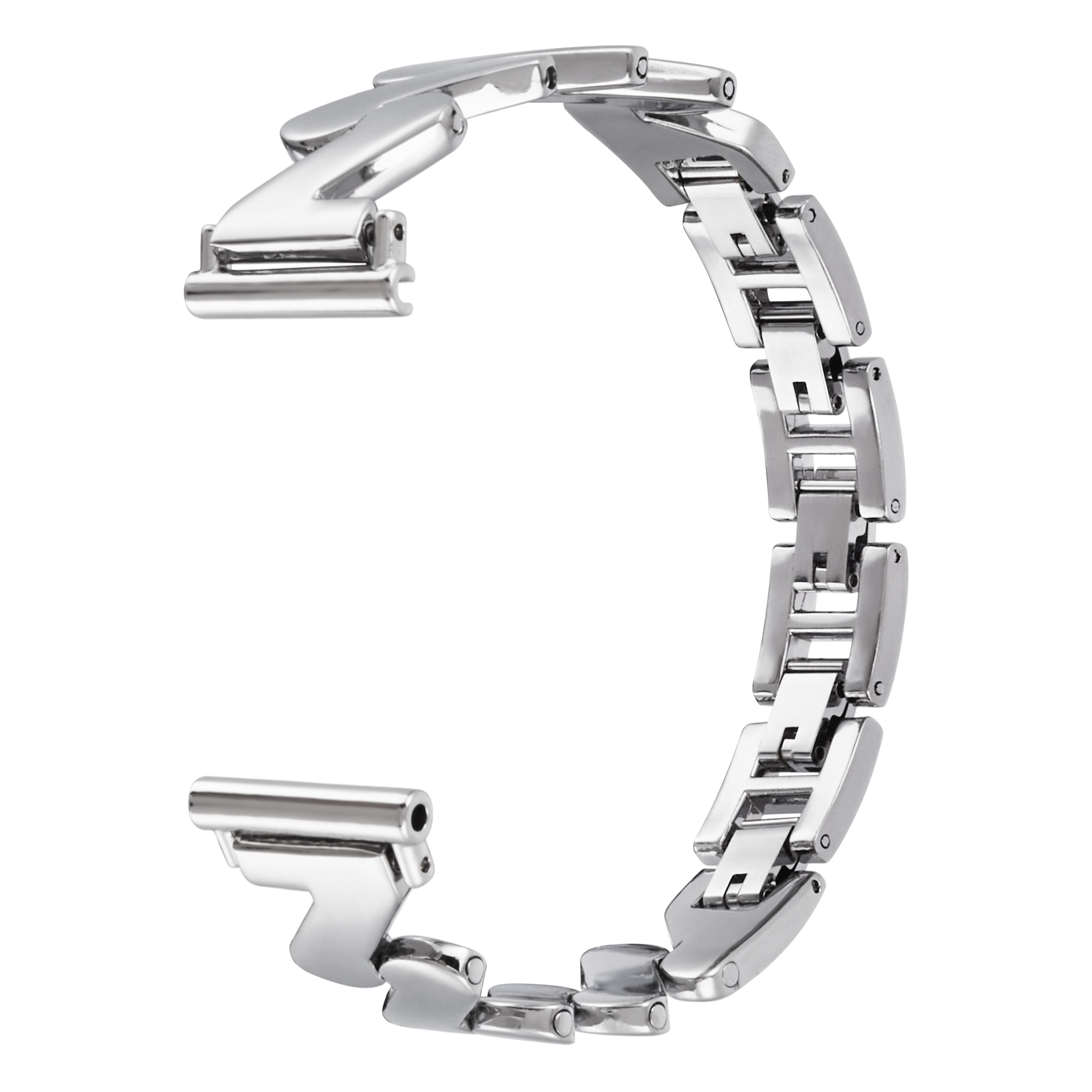 Universal 20mm Wavy Metal Bracelet Silver