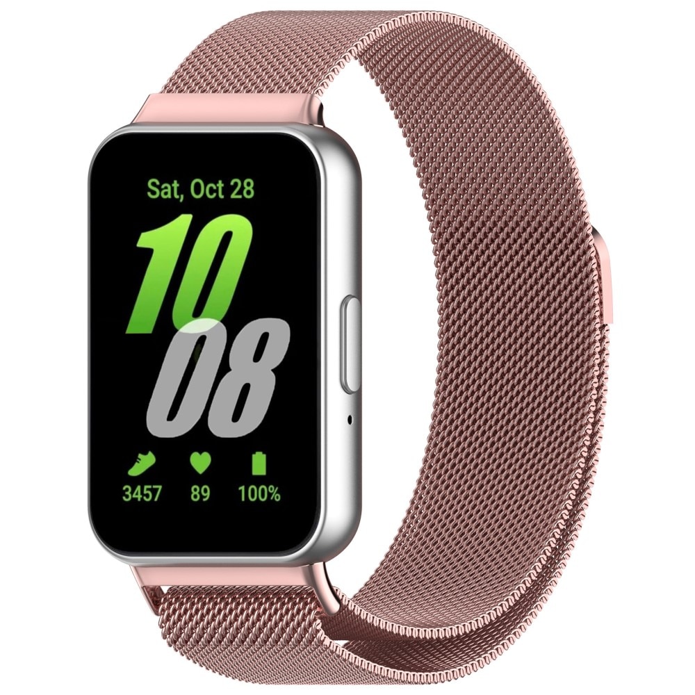 Samsung Galaxy Fit 3 Milanese Loop Band Pink Gold