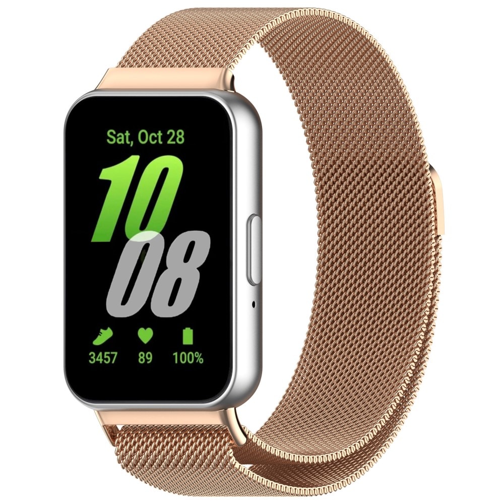 Samsung Galaxy Fit 3 Milanese Loop Band Rose Gold