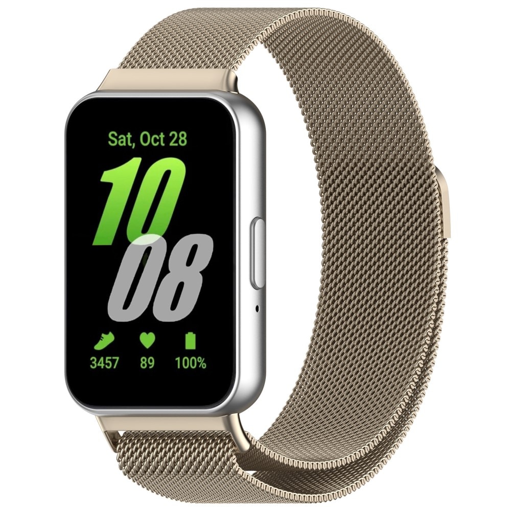 Samsung Galaxy Fit 3 Milanese Loop Band Champagne Gold