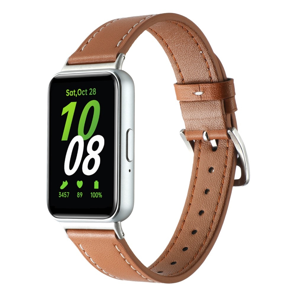 Samsung Galaxy Fit 3 Leather Strap Brown