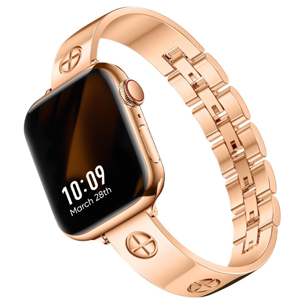 Apple Watch 41mm Series 9 Bangle Cross Bracelet Rose Gold