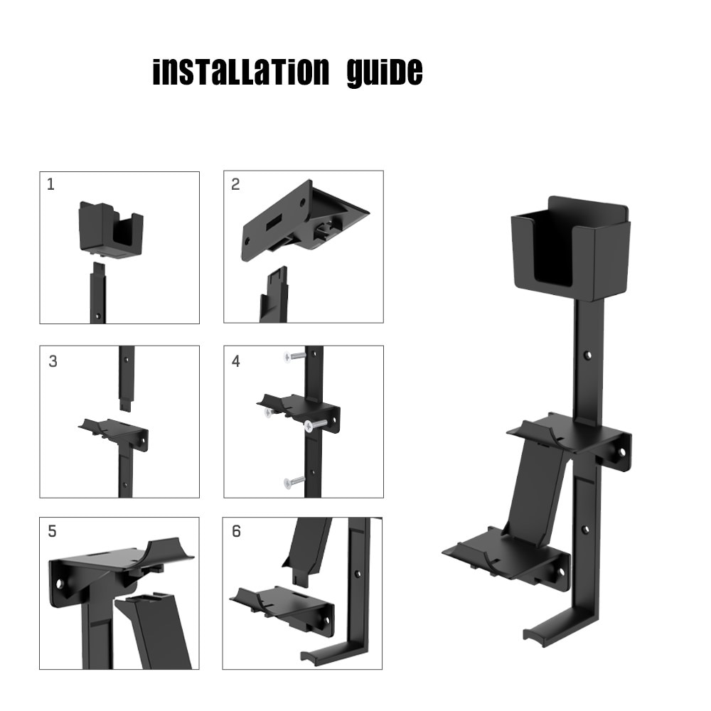 Universal Wall Mount for Game Console Accessories Black